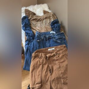 Kids Brown and Blue Bottoms